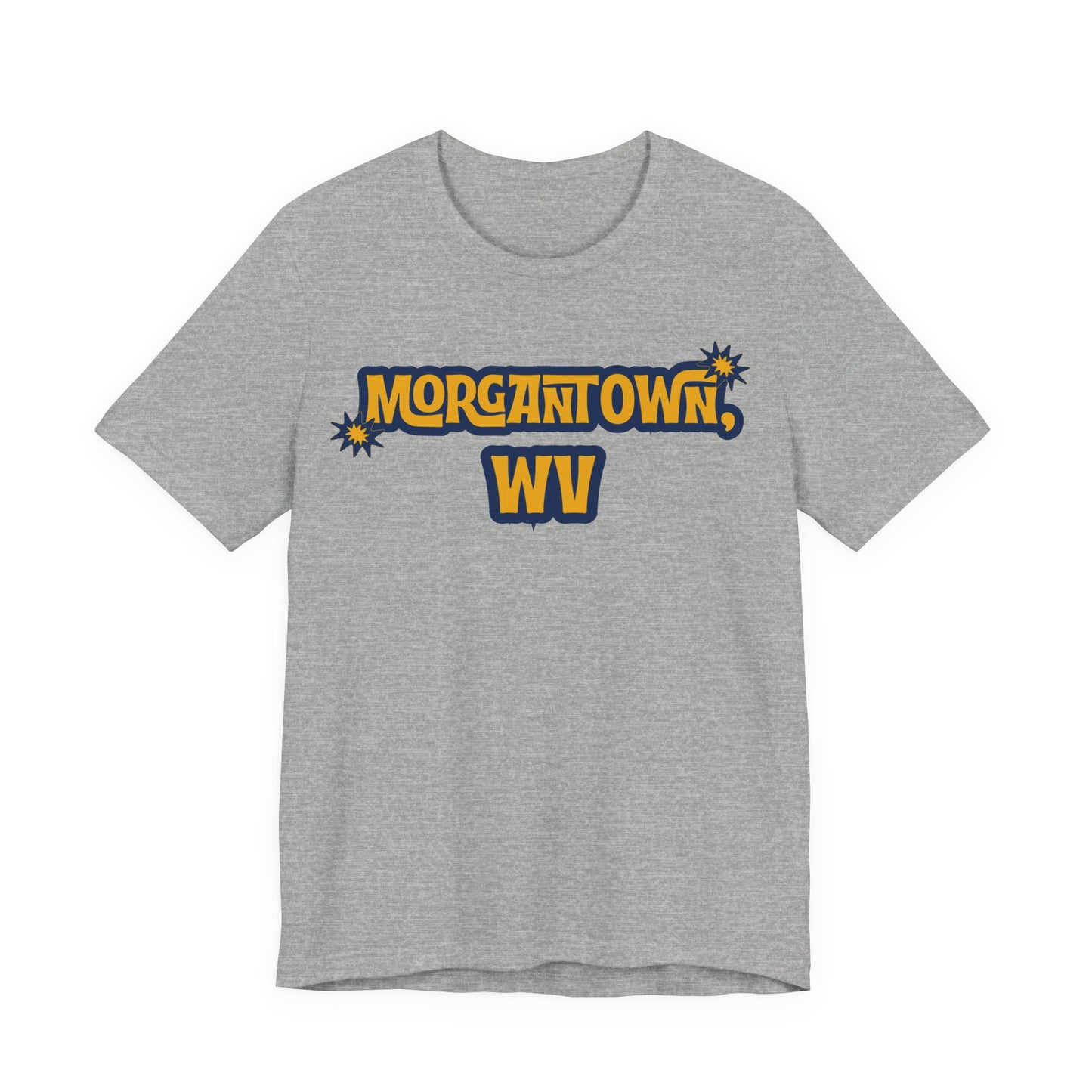 Morgantown WV Retro Graphic T-Shirt West Virginia College Town Apparel