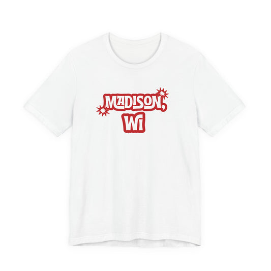 Madison WI Retro Graphic T-Shirt  Wisconsin Lifestyle Apparel