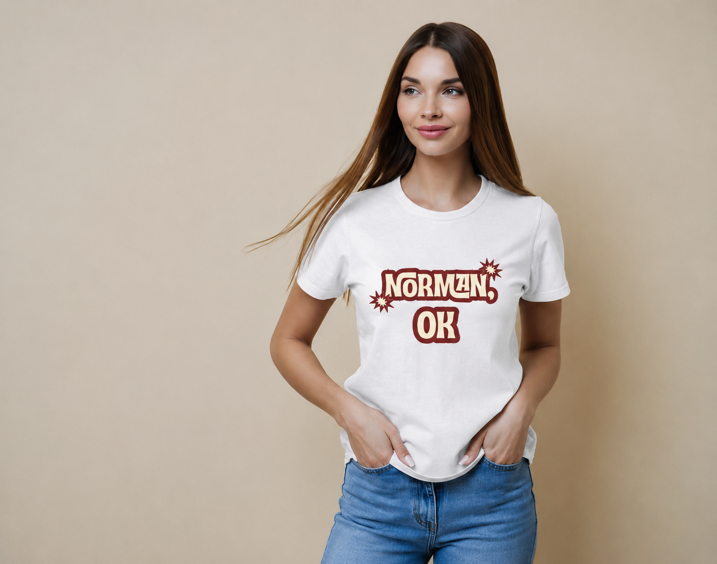 Norman OK Retro Graphic T-Shirt  Oklahoma Lifestyle Apparel