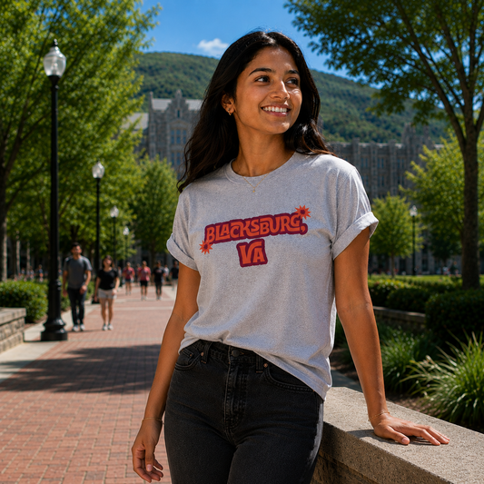 Blacksburg VA Retro College Town T-Shirt