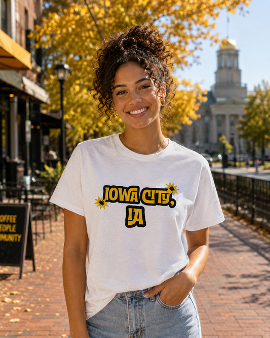 Iowa City IA Retro College Town T-Shirt