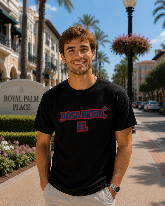 Boca Raton FL Retro College Town T-Shirt