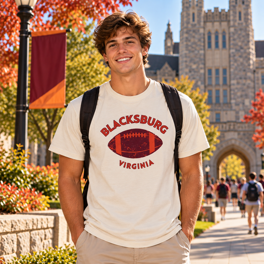 Blacksburg Virginia Vintage Football T-Shirt