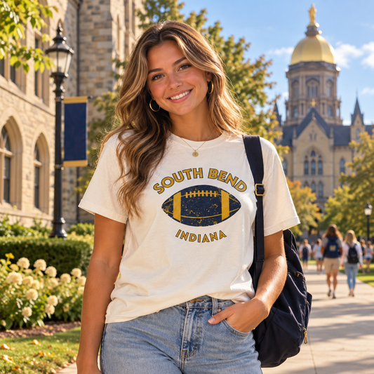 South Bend Indiana Vintage Football T-Shirt