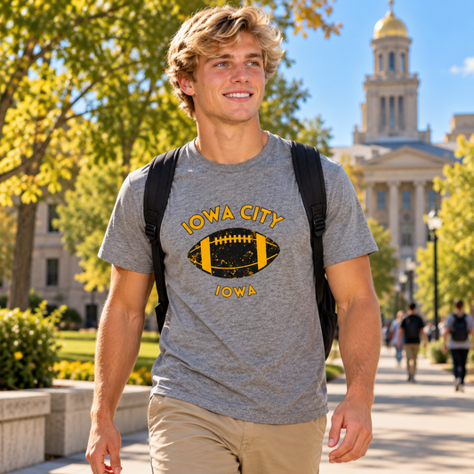 Iowa City Iowa Vintage Football T-Shirt