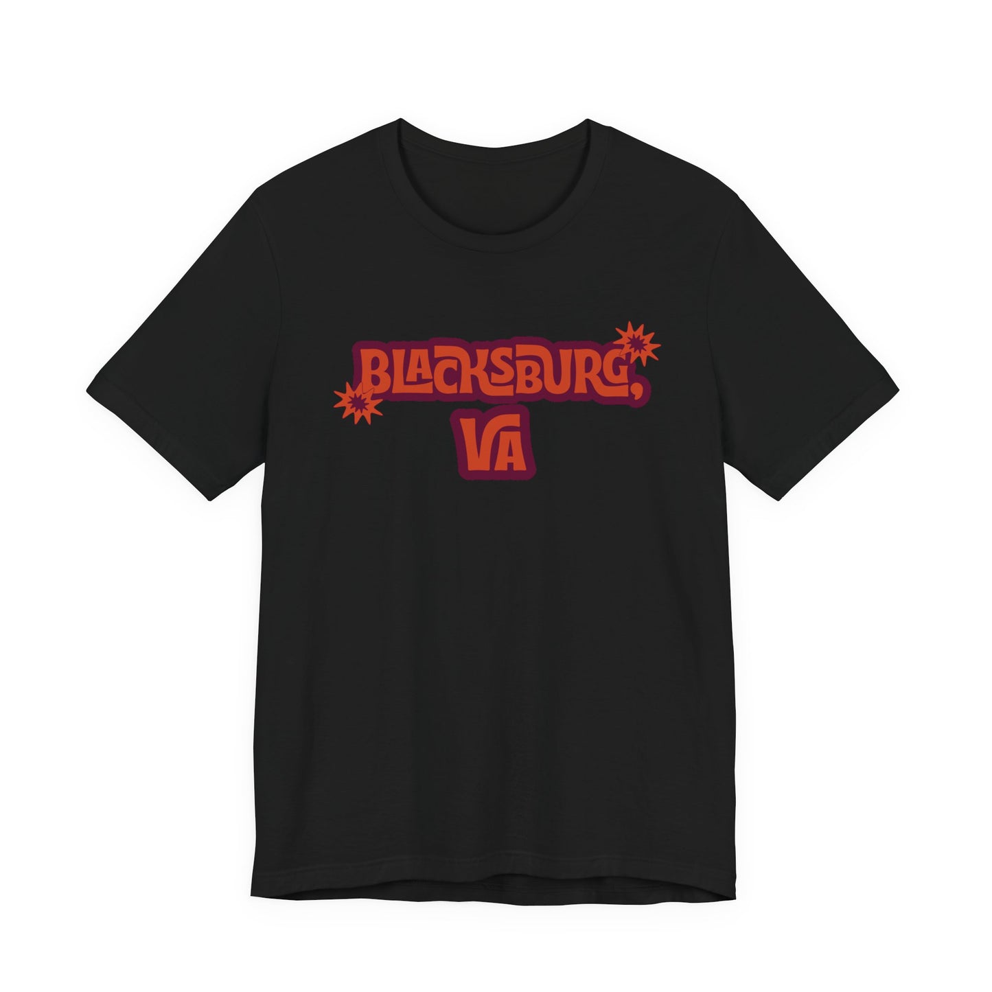 Blacksburg VA Retro Graphic T-Shirt Vintage Virginia College Town Apparel