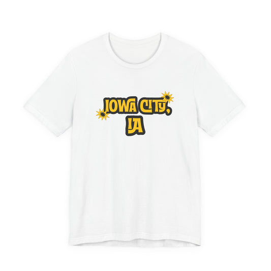 Iowa City IA Retro Graphic T-Shirt Iowa Lifestyle Apparel