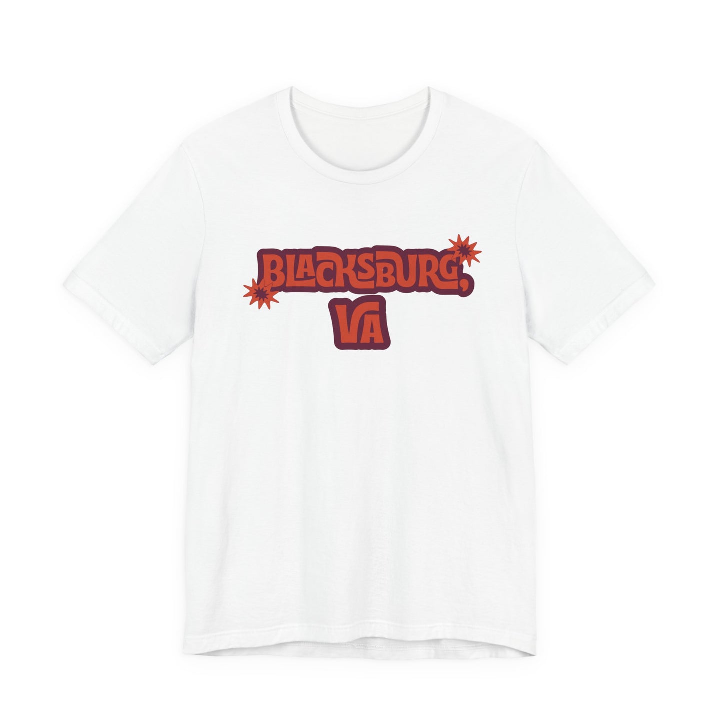 Blacksburg VA Retro Graphic T-Shirt Vintage Virginia College Town Apparel