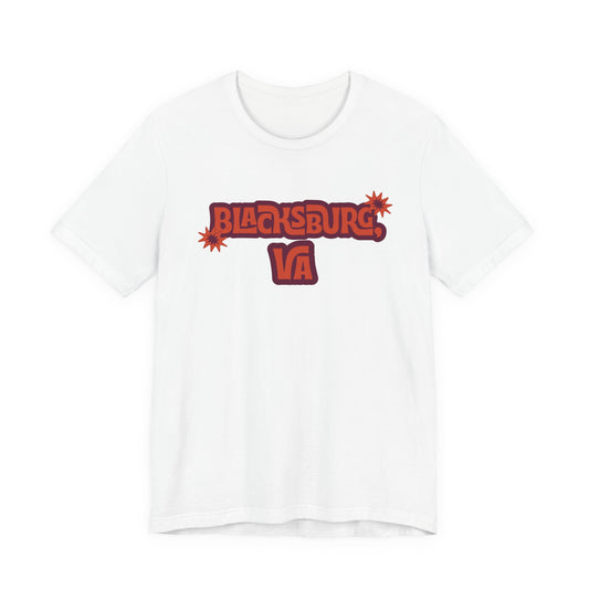 Blacksburg VA Retro Graphic T-Shirt Vintage Virginia College Town Apparel