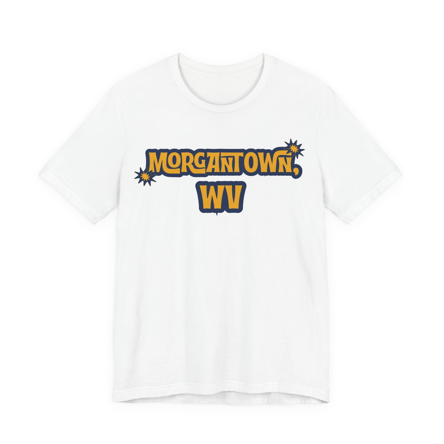 Morgantown WV Retro Graphic T-Shirt West Virginia College Town Apparel