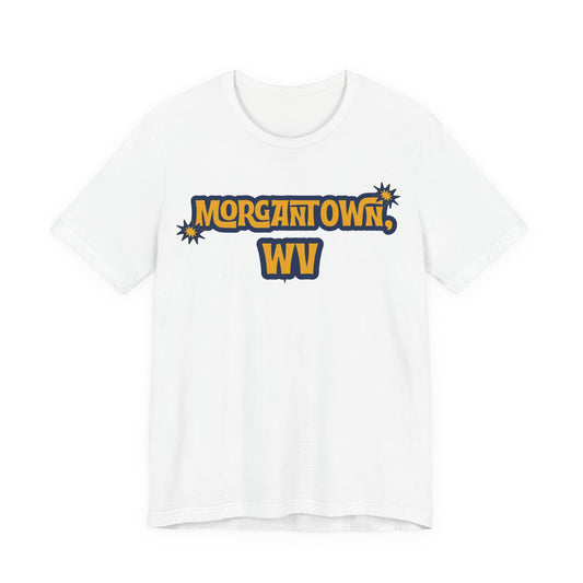 Morgantown WV Retro Graphic T-Shirt West Virginia College Town Apparel