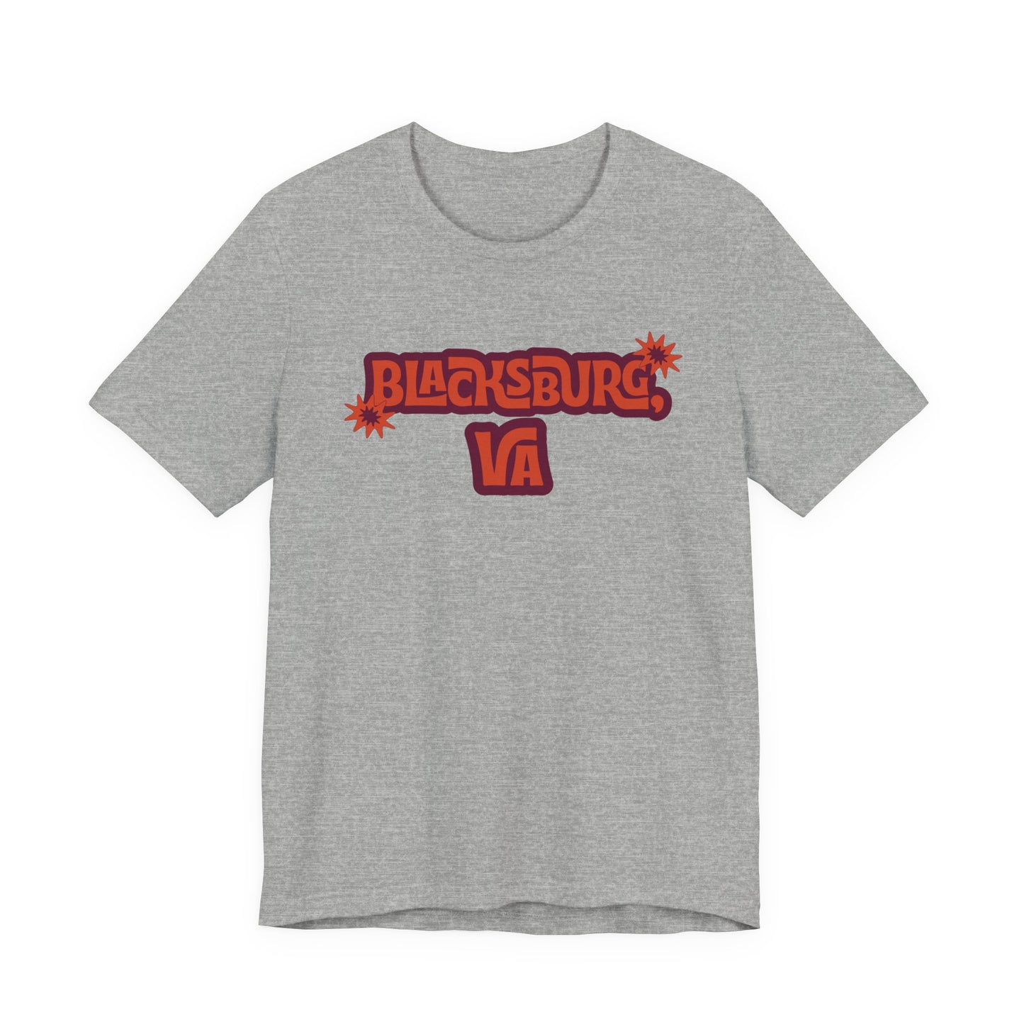 Blacksburg VA Retro Graphic T-Shirt Vintage Virginia College Town Apparel