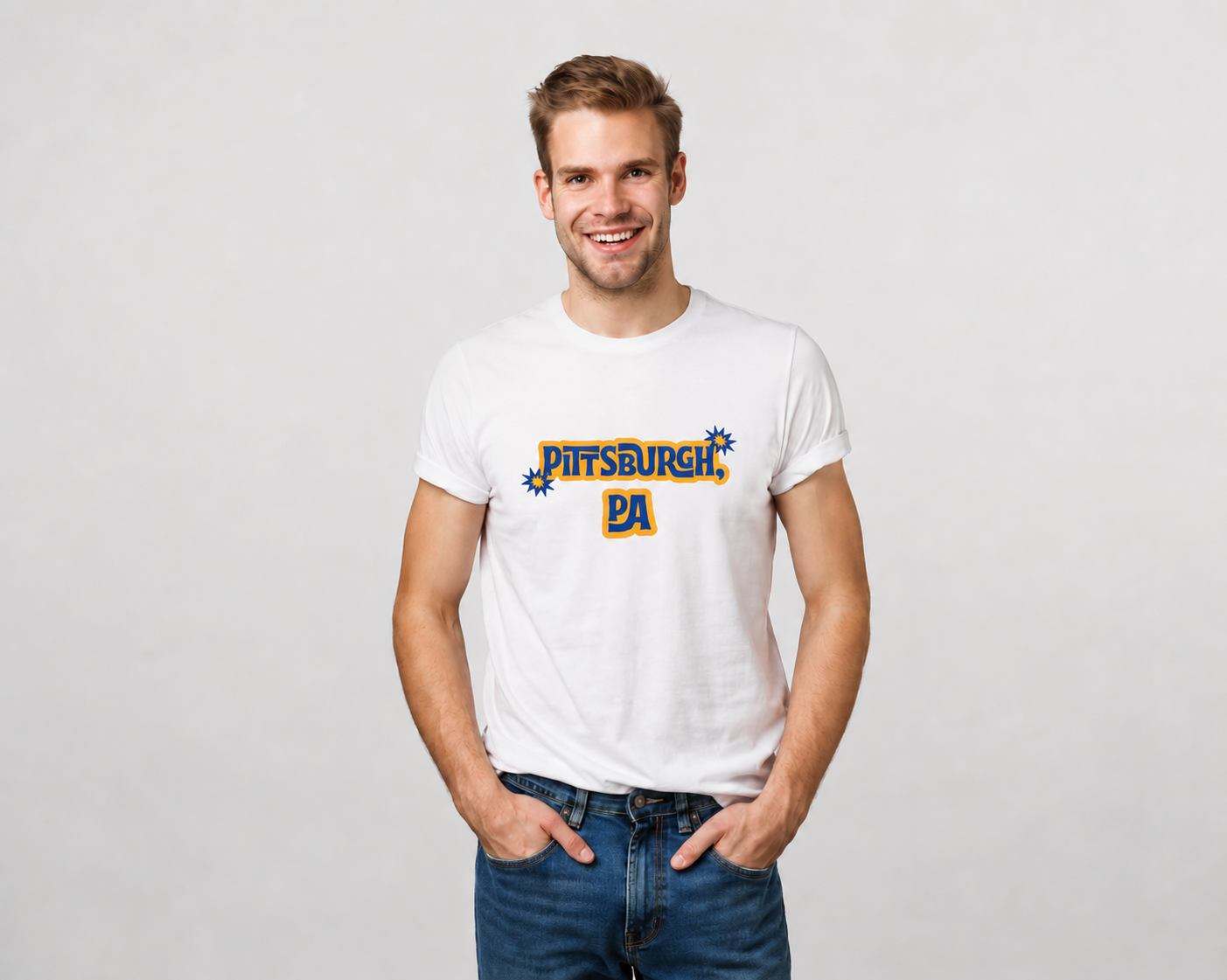 Pittsburgh PA Retro Graphic T-Shirt Steel City Lifestyle Apparel