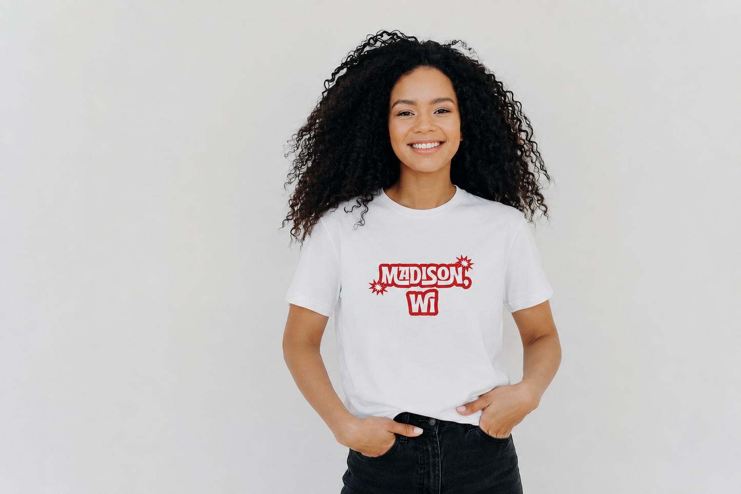 Madison WI Retro Graphic T-Shirt  Wisconsin Lifestyle Apparel