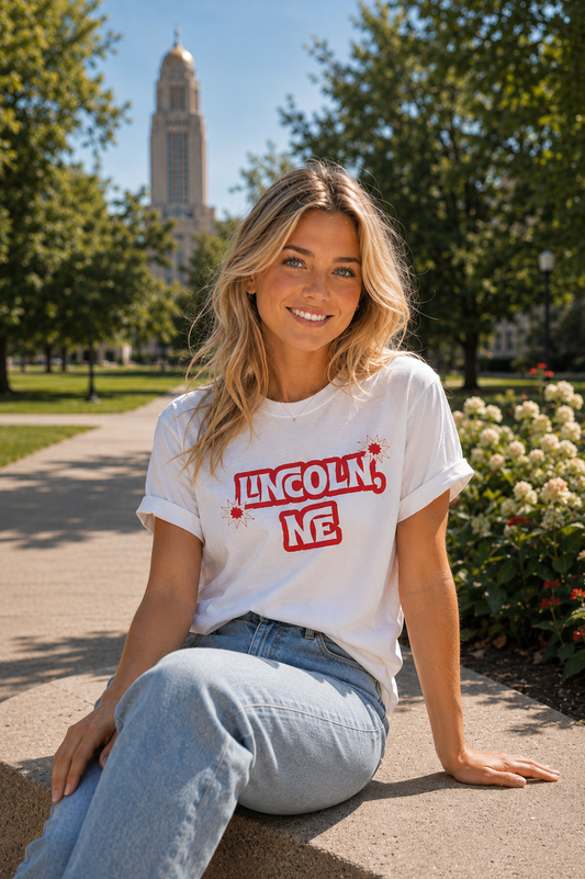 Lincoln NE Retro College Town T-Shirt