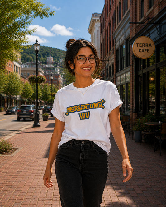 Morgantown WV Retro College Town T-Shirt