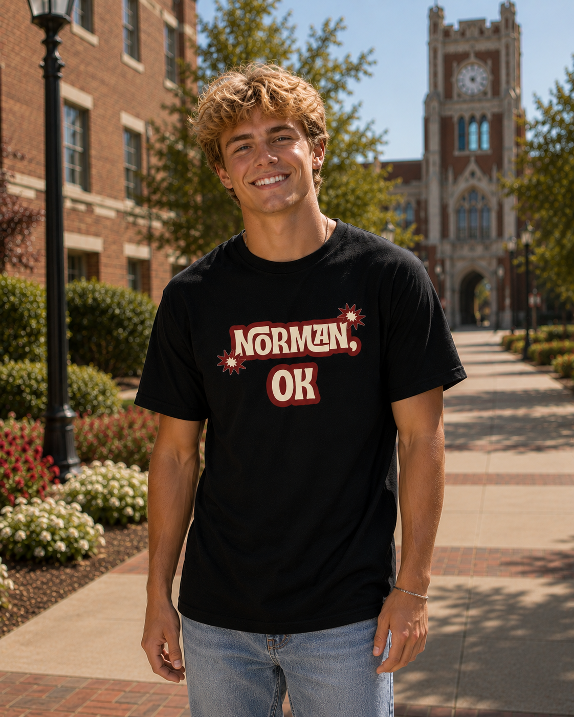 Norman OK Retro College Town T-Shirt