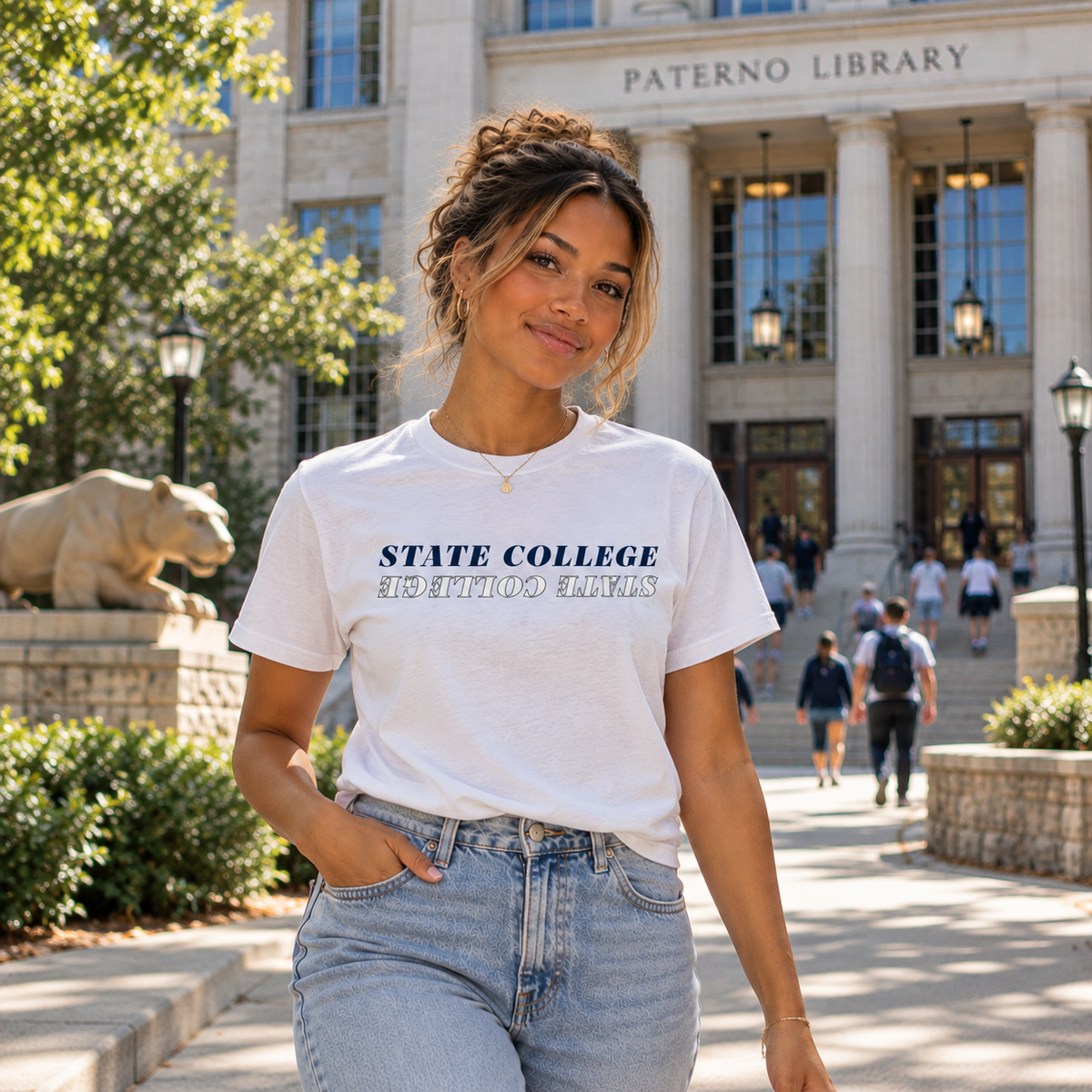 Vintage State College Football Graphic Tee